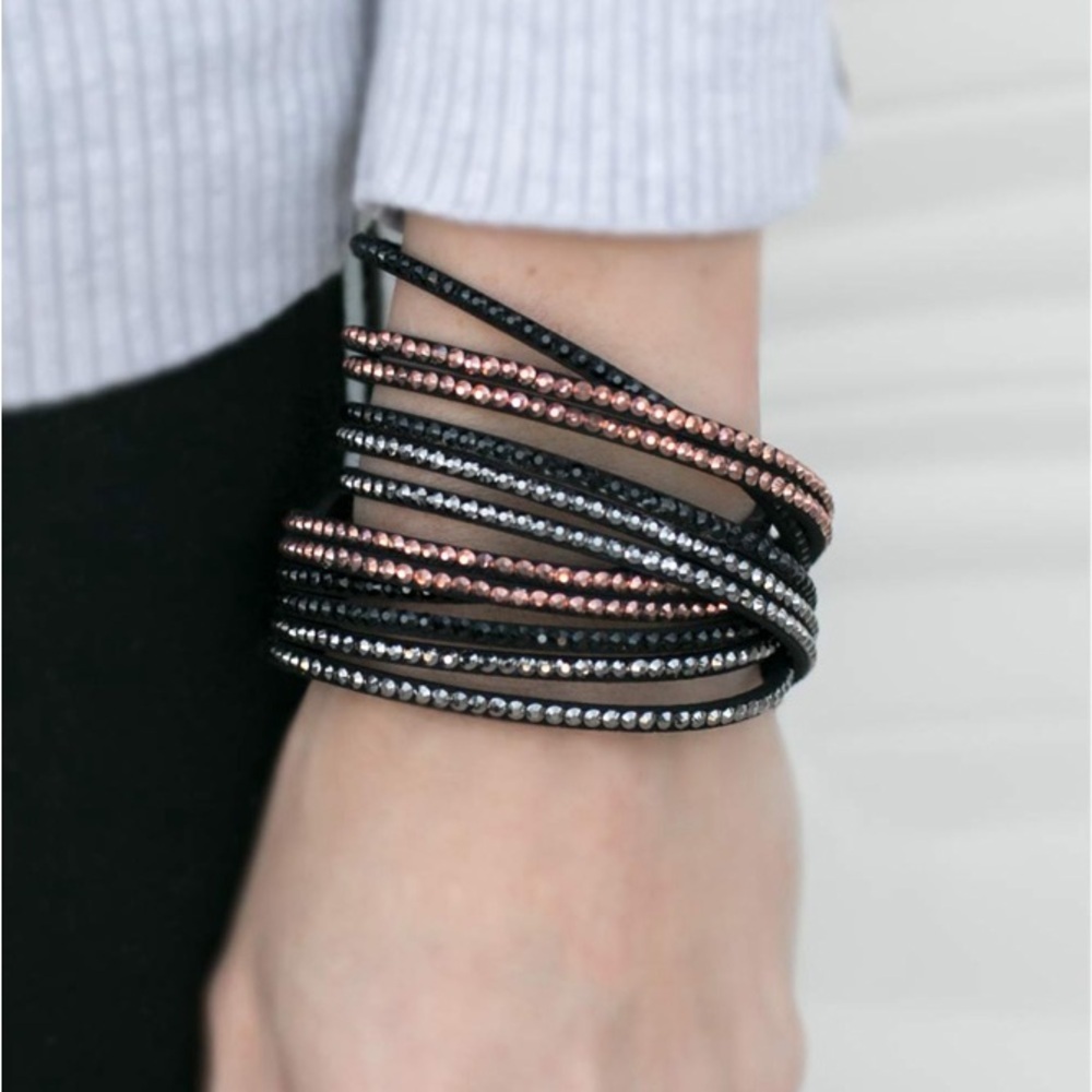 Do The Hustle Metallic Wrap Bracelet